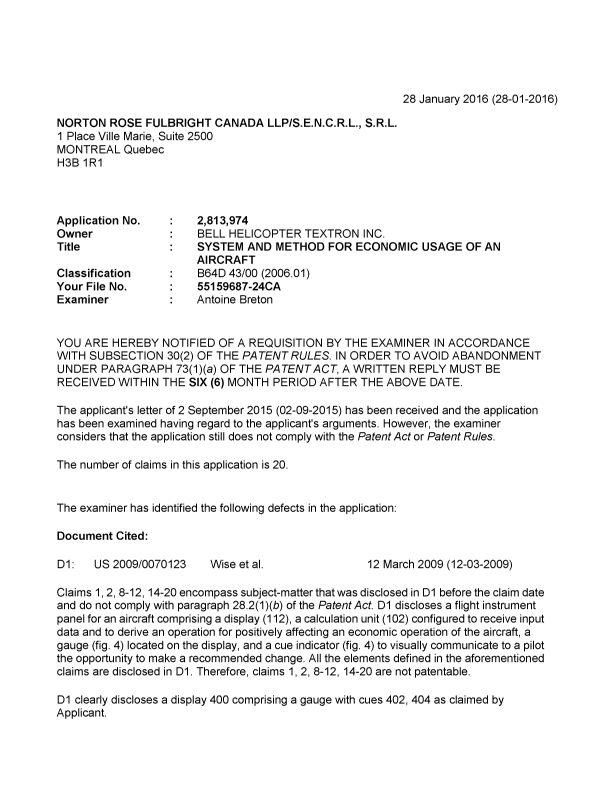 Document de brevet canadien 2813974. Poursuite-Amendment 20151228. Image 1 de 3