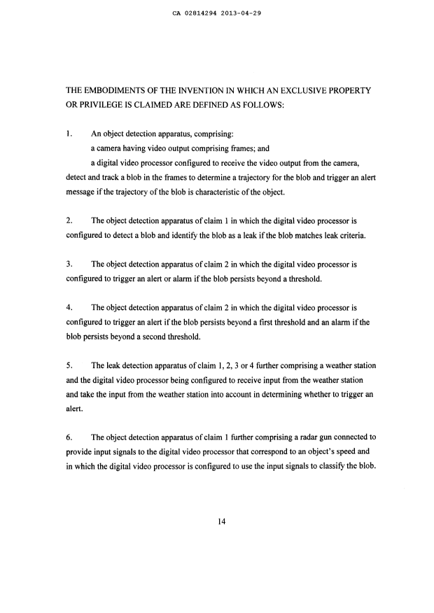 Document de brevet canadien 2814294. Revendications 20130429. Image 1 de 2