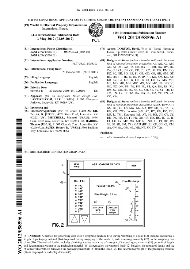 Document de brevet canadien 2814398. Abrégé 20121210. Image 1 de 1