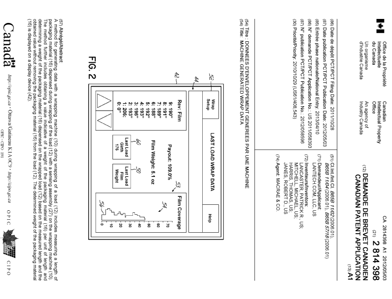 Document de brevet canadien 2814398. Page couverture 20121225. Image 1 de 1