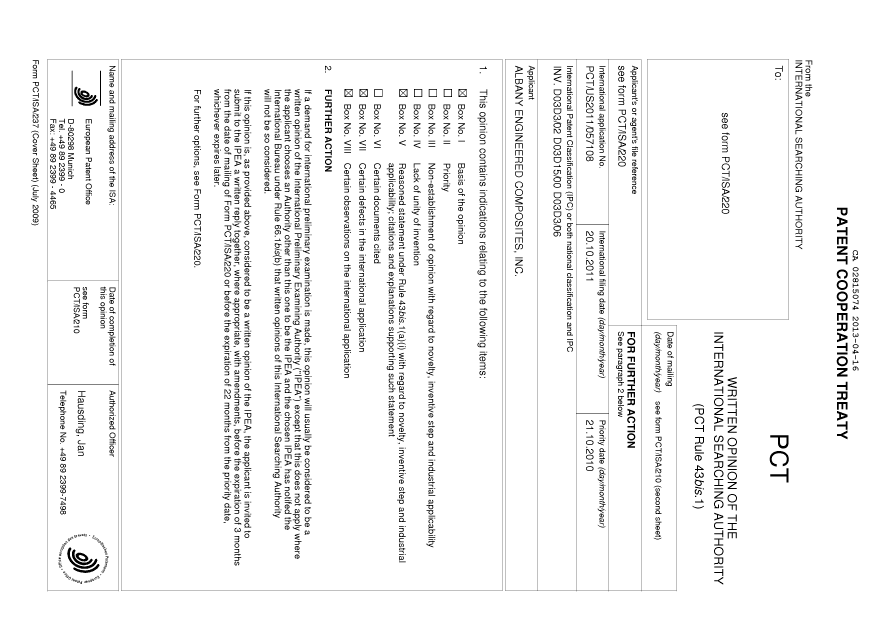 Document de brevet canadien 2815074. PCT 20121216. Image 2 de 12