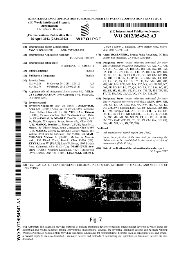 Document de brevet canadien 2815208. Abrégé 20121218. Image 1 de 1
