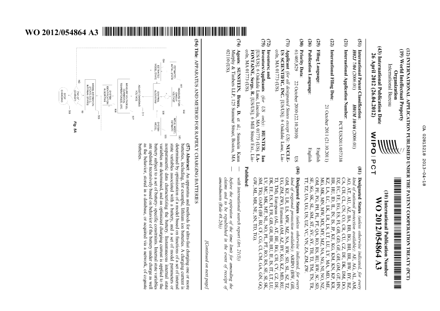 Document de brevet canadien 2815218. Abrégé 20121218. Image 1 de 2