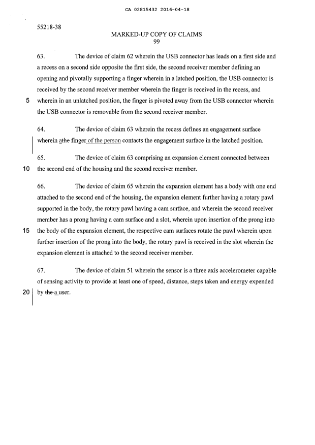 Document de brevet canadien 2815432. Poursuite-Amendment 20151218. Image 27 de 27