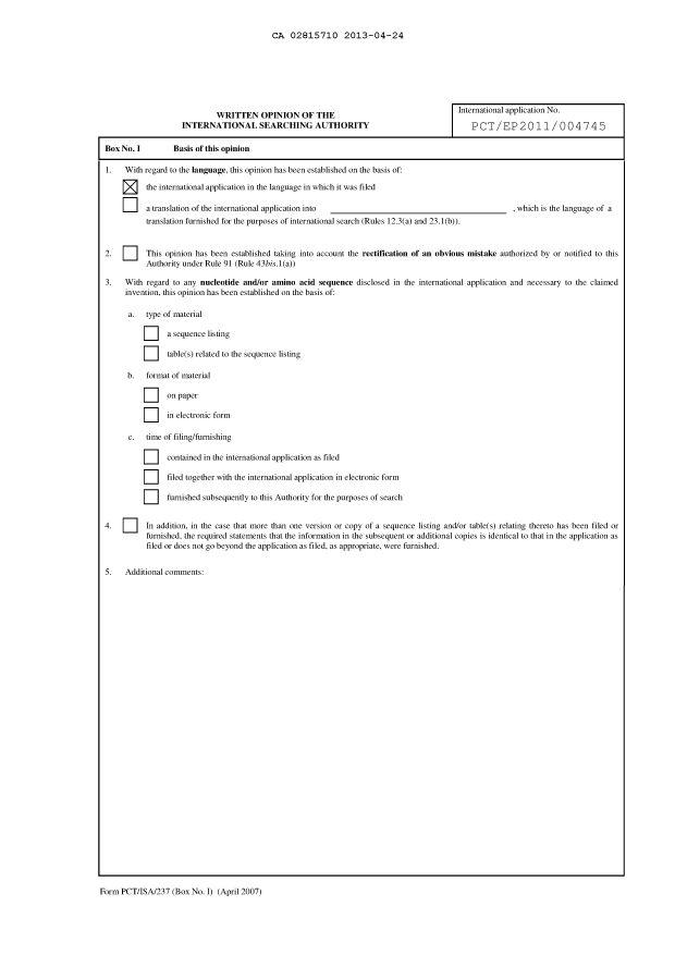 Document de brevet canadien 2815710. PCT 20121224. Image 3 de 10