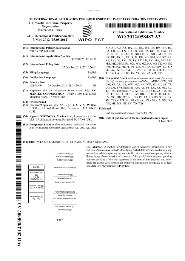 Document de brevet canadien 2816069. Abrégé 20121225. Image 1 de 1