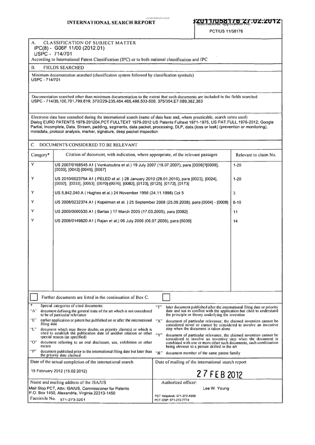 Document de brevet canadien 2816069. PCT 20130425. Image 1 de 7
