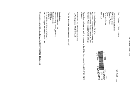 Document de brevet canadien 2816794. Poursuite-Amendment 20151227. Image 1 de 10
