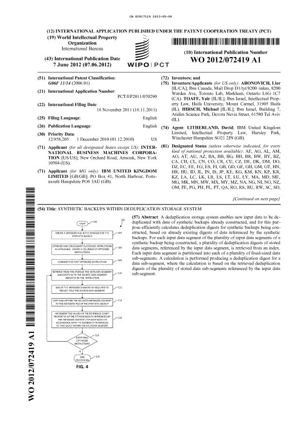 Document de brevet canadien 2817119. Abrégé 20130506. Image 1 de 2