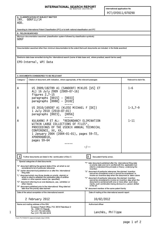 Document de brevet canadien 2817119. PCT 20130506. Image 1 de 3