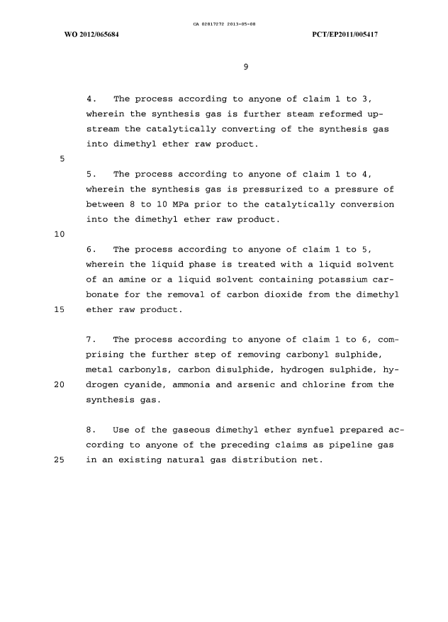 Document de brevet canadien 2817272. Revendications 20130508. Image 2 de 2