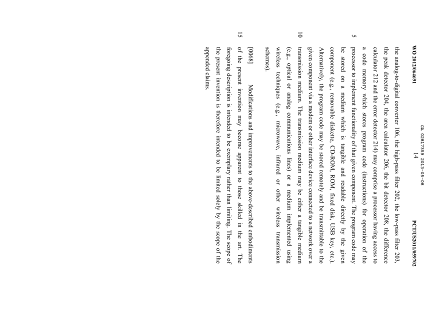 Document de brevet canadien 2817359. Description 20121208. Image 14 de 14