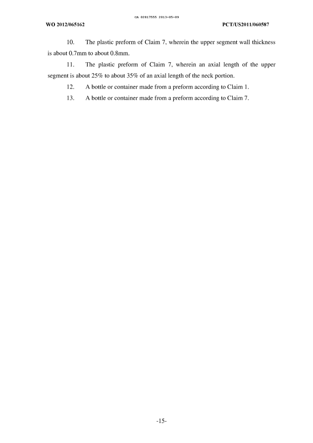 Document de brevet canadien 2817555. Revendications 20121209. Image 2 de 2