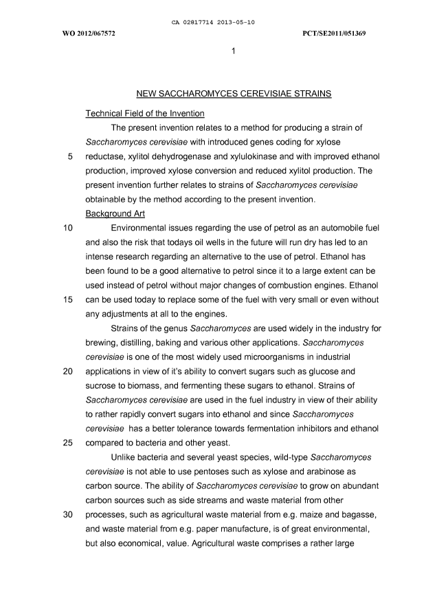 Canadian Patent Document 2817714. Description 20121210. Image 1 of 23