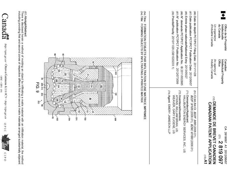 Canadian Patent Document 2819097. Cover Page 20121221. Image 1 of 2