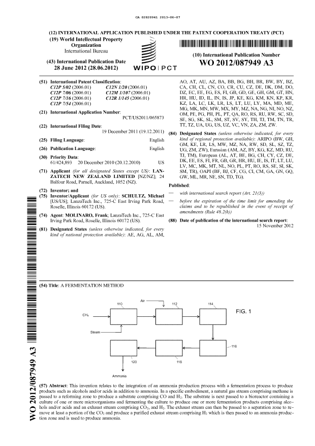 Document de brevet canadien 2820941. Abrégé 20130607. Image 1 de 1