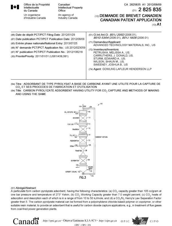 Document de brevet canadien 2825835. Page couverture 20131007. Image 1 de 1