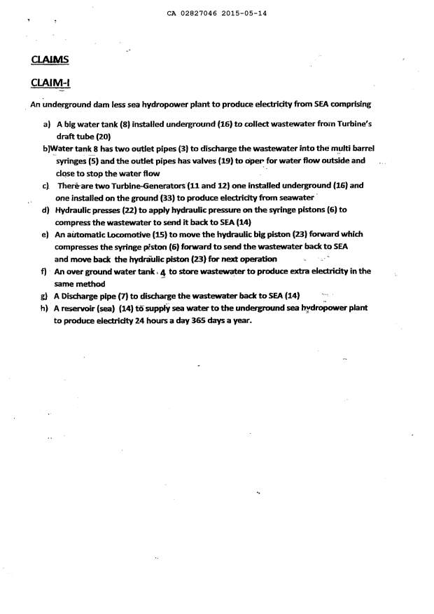 Document de brevet canadien 2827046. Revendications 20150514. Image 1 de 1