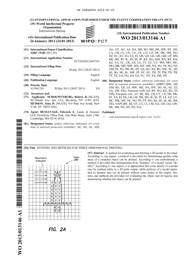 Document de brevet canadien 2842509. Abrégé 20131220. Image 1 de 1
