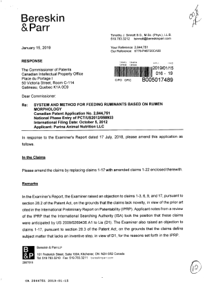 Canadian Patent Document 2844751. Amendment 20190115. Image 1 of 12