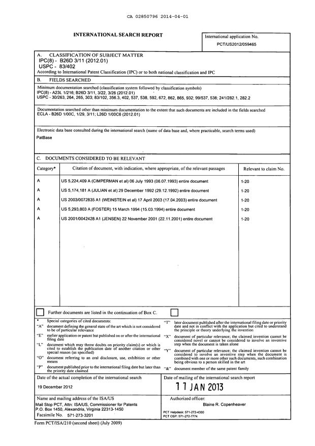 Document de brevet canadien 2850796. PCT 20140401. Image 1 de 1