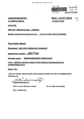Canadian Patent Document 2857764. Correspondence 20151227. Image 1 of 2