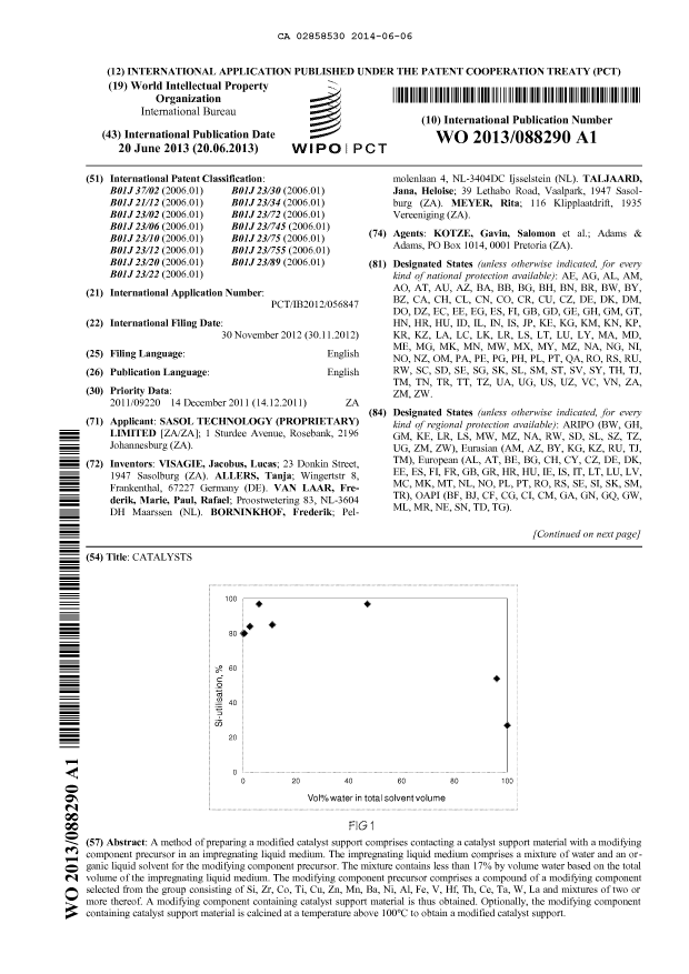 Document de brevet canadien 2858530. Abrégé 20140606. Image 1 de 2