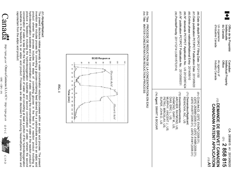 Canadian Patent Document 2858815. Cover Page 20140903. Image 1 of 1