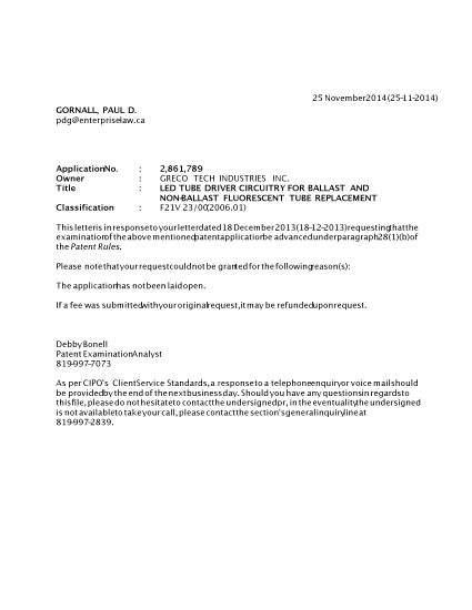 Canadian Patent Document 2861789. Prosecution-Amendment 20141125. Image 1 of 1