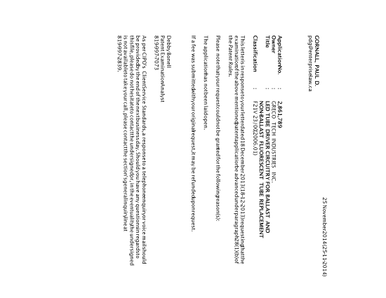 Canadian Patent Document 2861789. Prosecution-Amendment 20141125. Image 1 of 1