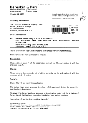 Document de brevet canadien 2871191. Poursuite-Amendment 20131222. Image 1 de 24