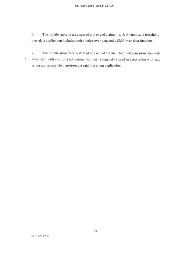 Document de brevet canadien 2871283. Revendications 20141110. Image 2 de 2