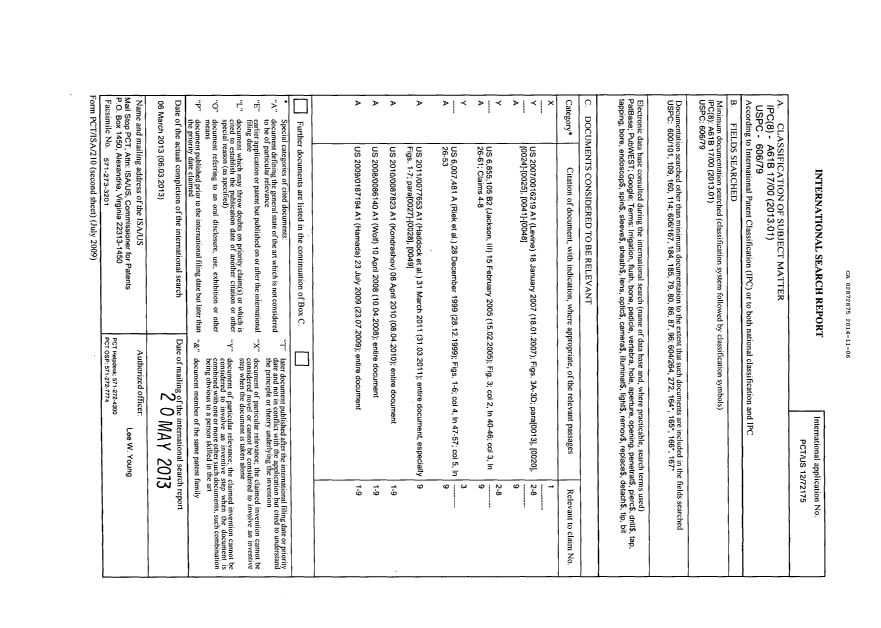 Canadian Patent Document 2872875. PCT 20141106. Image 1 of 3
