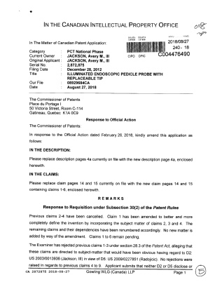 Canadian Patent Document 2872875. Amendment 20180827. Image 1 of 5
