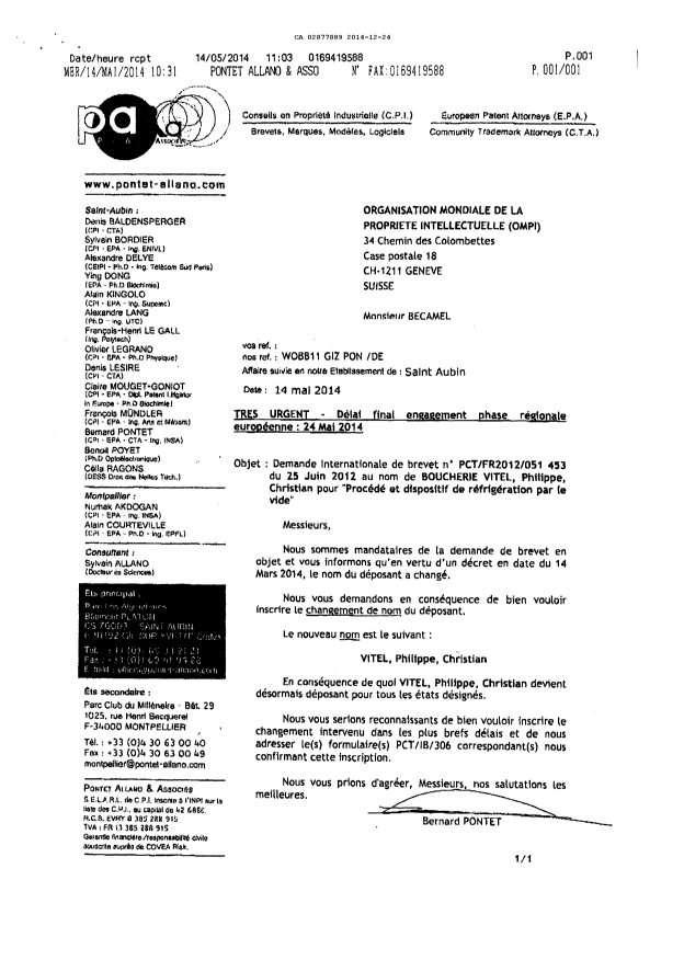 Document de brevet canadien 2877889. PCT 20141224. Image 1 de 21
