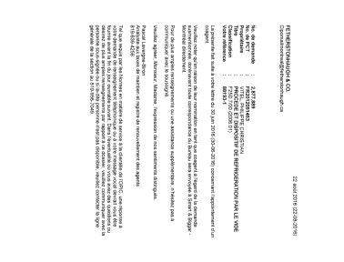 Document de brevet canadien 2877889. Correspondance 20151222. Image 1 de 1