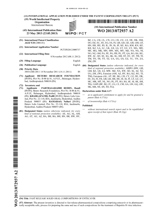 Document de brevet canadien 2881119. Abrégé 20140512. Image 1 de 1