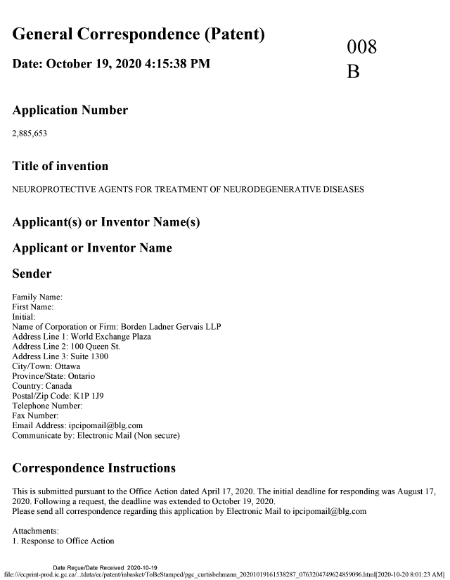 Document de brevet canadien 2885653. Modification 20201019. Image 1 de 52