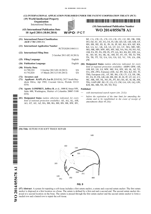 Document de brevet canadien 2886986. Abrégé 20141202. Image 1 de 1