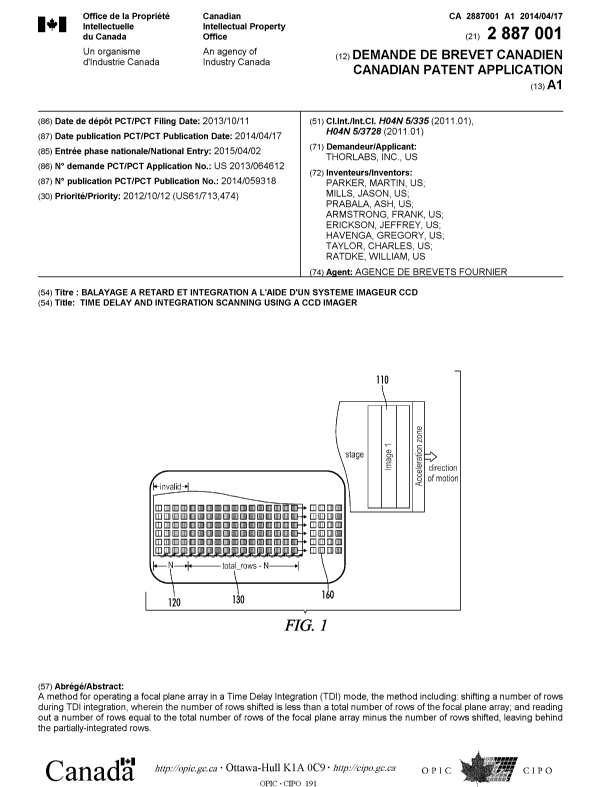 Document de brevet canadien 2887001. Page couverture 20141222. Image 1 de 1