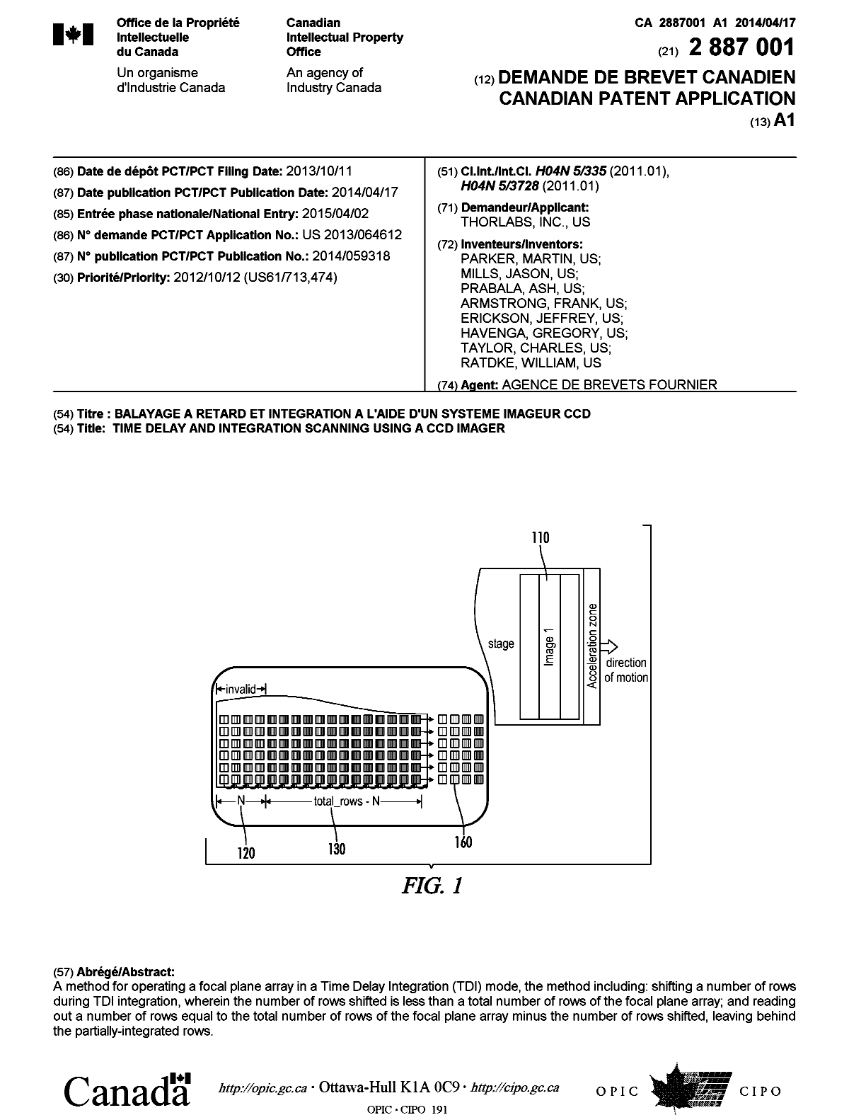 Document de brevet canadien 2887001. Page couverture 20141222. Image 1 de 1