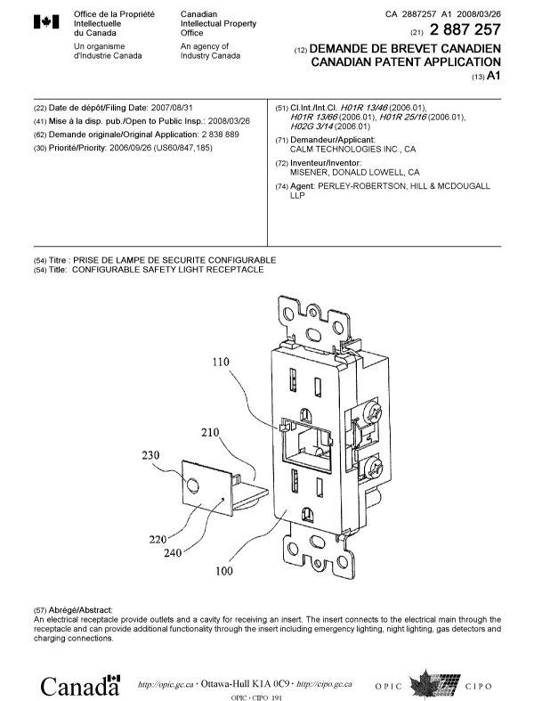 Canadian Patent Document 2887257. Cover Page 20150505. Image 1 of 1