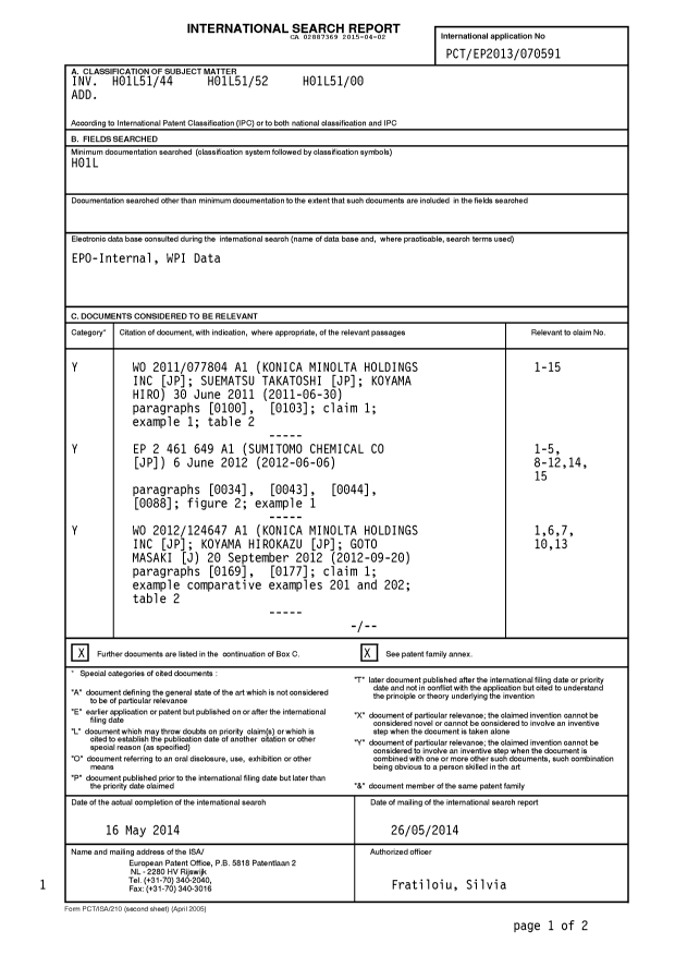Document de brevet canadien 2887369. PCT 20150402. Image 1 de 26