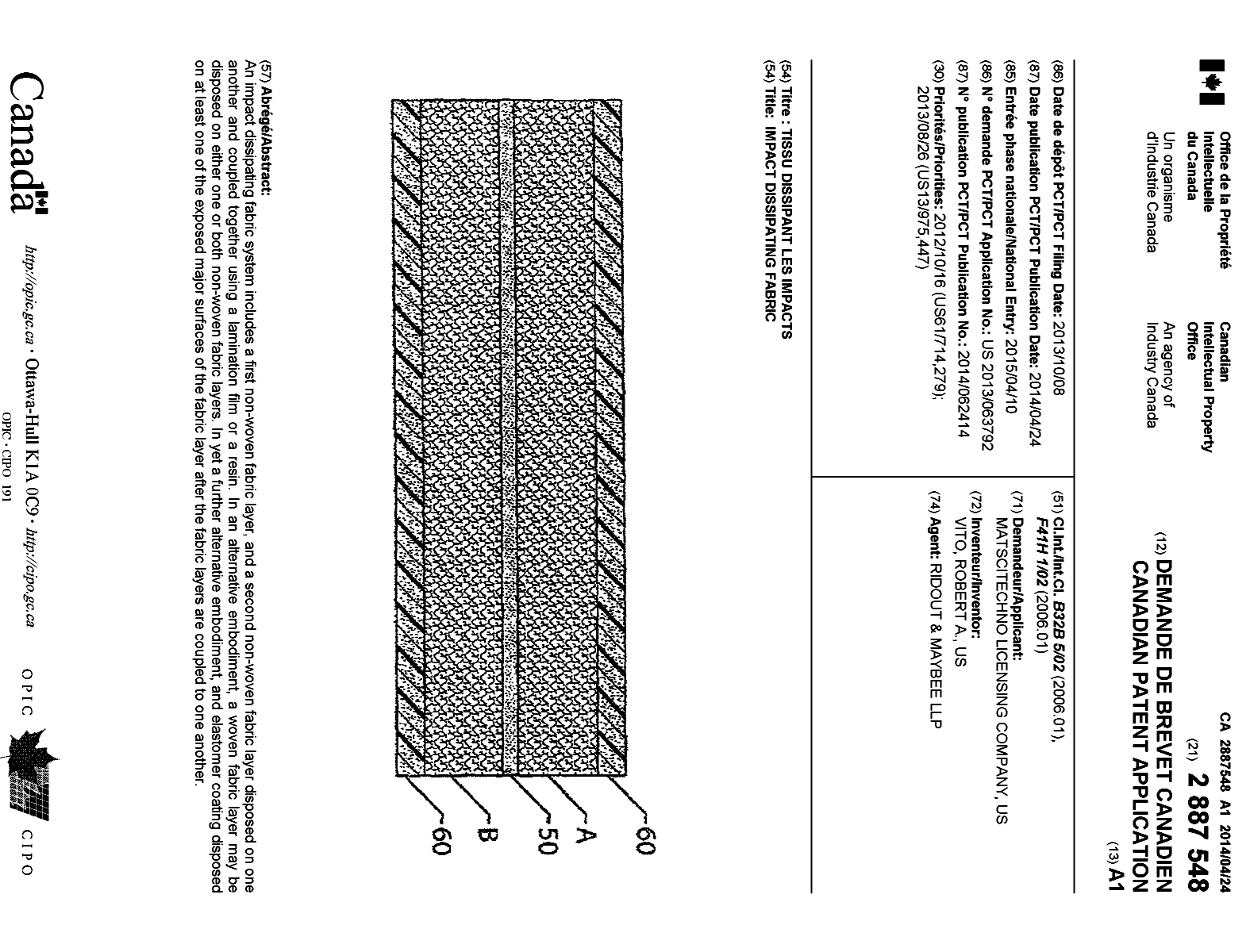 Document de brevet canadien 2887548. Page couverture 20141229. Image 1 de 1