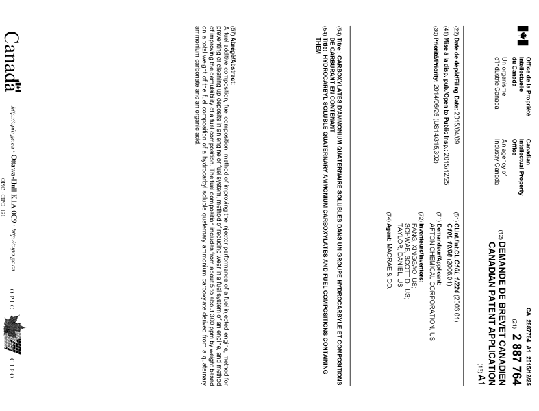 Document de brevet canadien 2887764. Page couverture 20141230. Image 1 de 1
