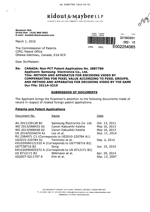 Document de brevet canadien 2887786. Poursuite-Amendment 20151201. Image 1 de 3