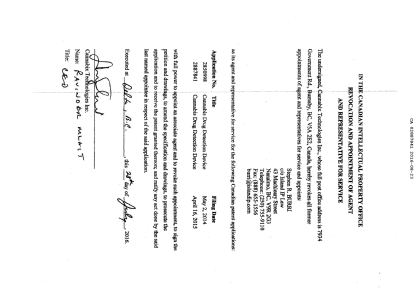 Document de brevet canadien 2887841. Correspondance 20151223. Image 3 de 3