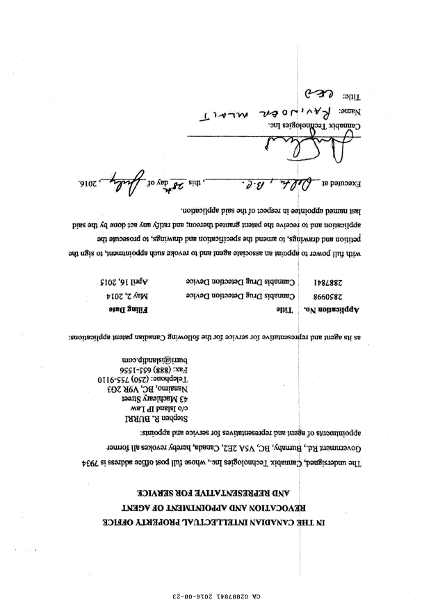 Document de brevet canadien 2887841. Correspondance 20151223. Image 3 de 3