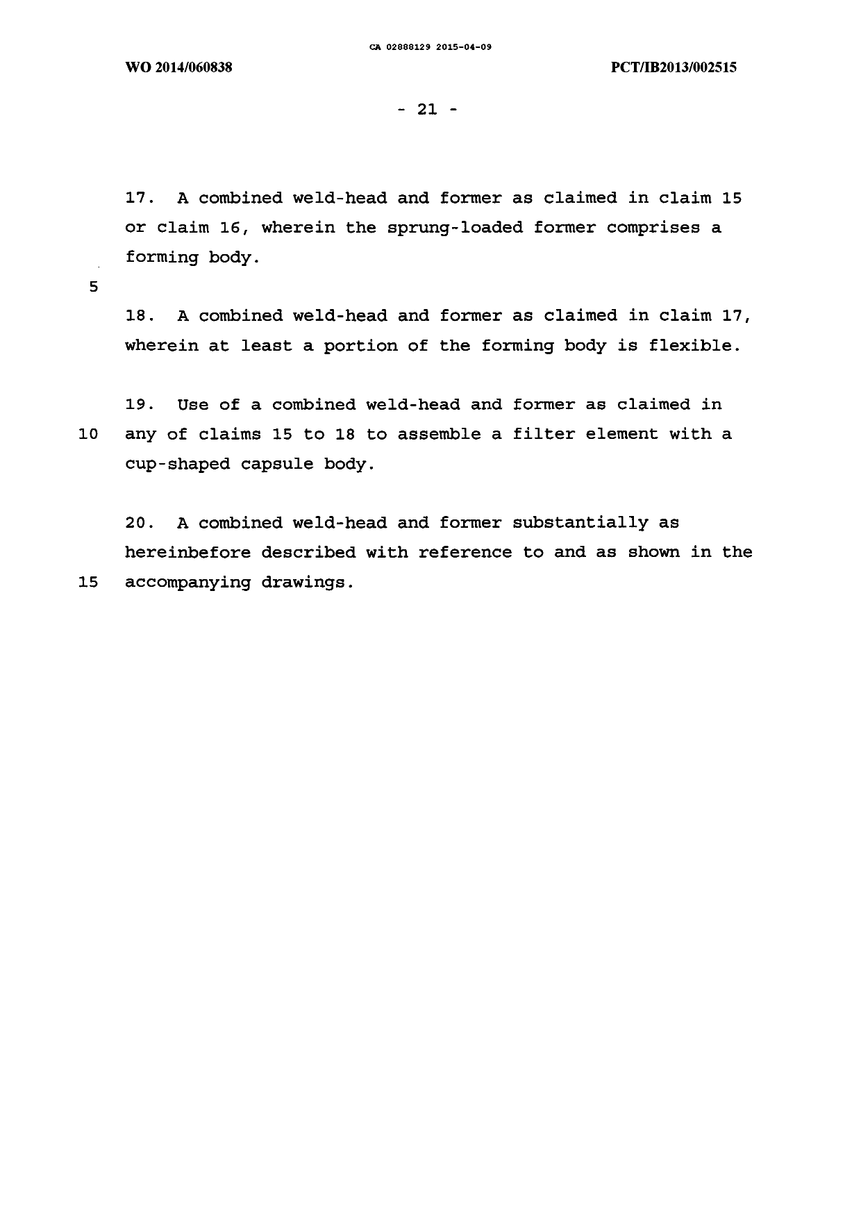 Document de brevet canadien 2888129. Revendications 20141209. Image 4 de 4