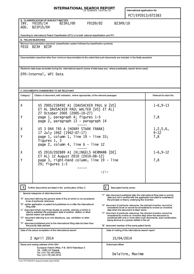 Document de brevet canadien 2888416. PCT 20150416. Image 1 de 3